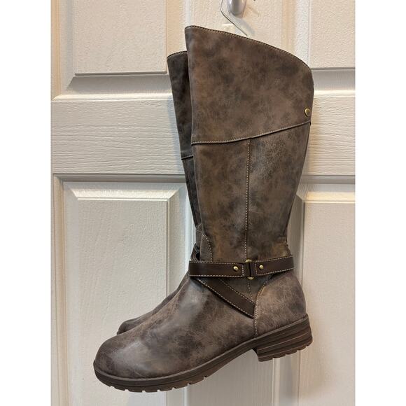 Natural Soul by Naturalizer Women’s Tall Brown Riding Boots Size 7.5M - Picture 2 of 12